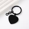 Engravable Heart-Shaped Metal Keychain with Infinity Symbol
