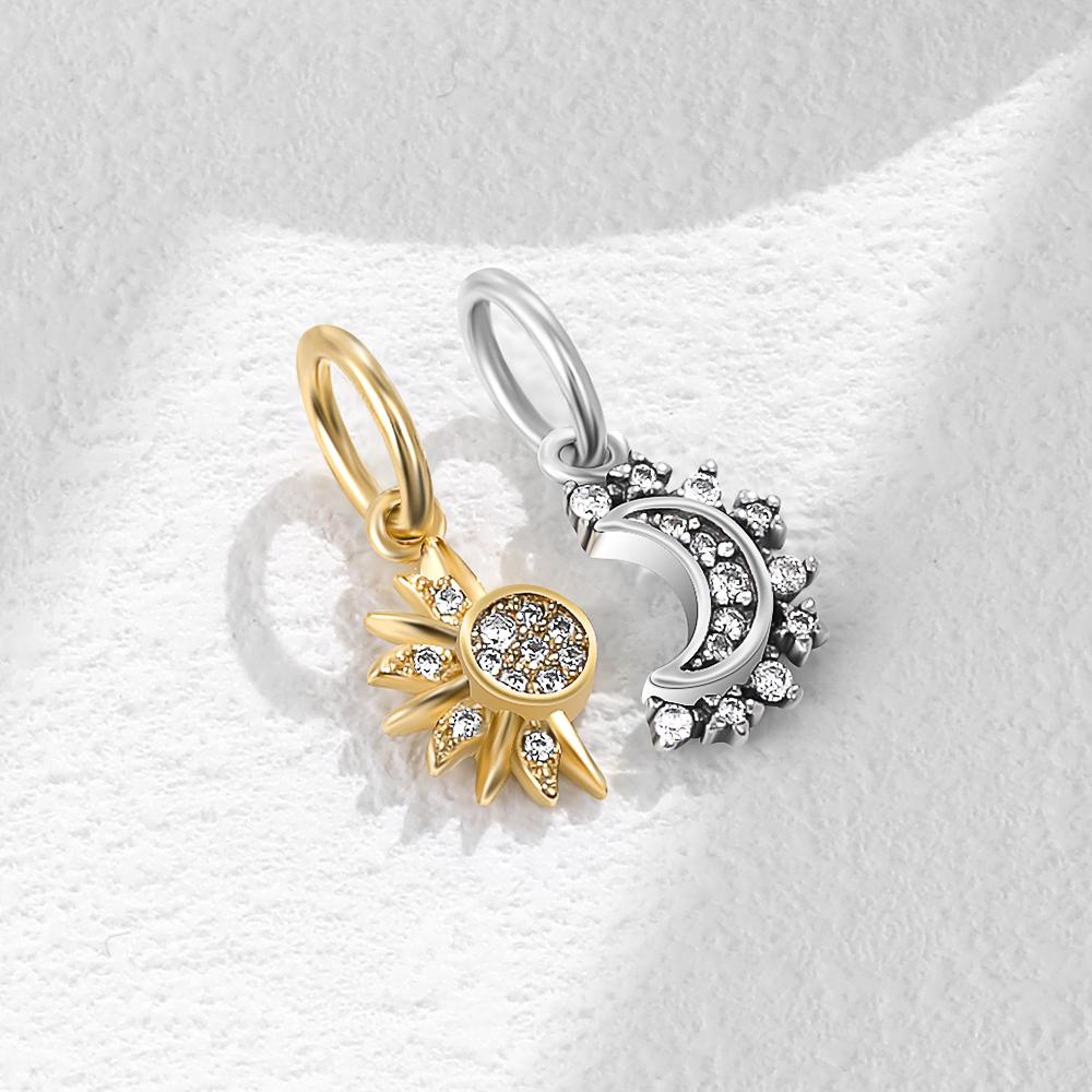 Brand New Copper Metal Plated Gold Tower Sunflower Dangle Charm Bead Component Bead Component Compatible With Authentic Original Accessories Bracelet