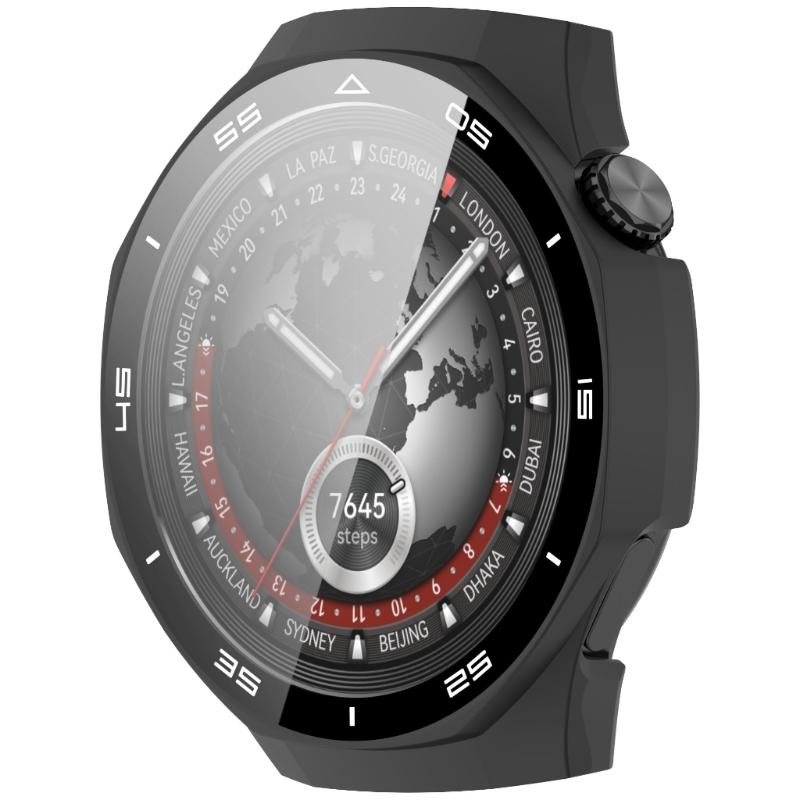 46mm Smartwatch Hard Case PC & Glass Watch Bumper Easy Installation Watch Protective Cover Simple To Use for Watch GT5
