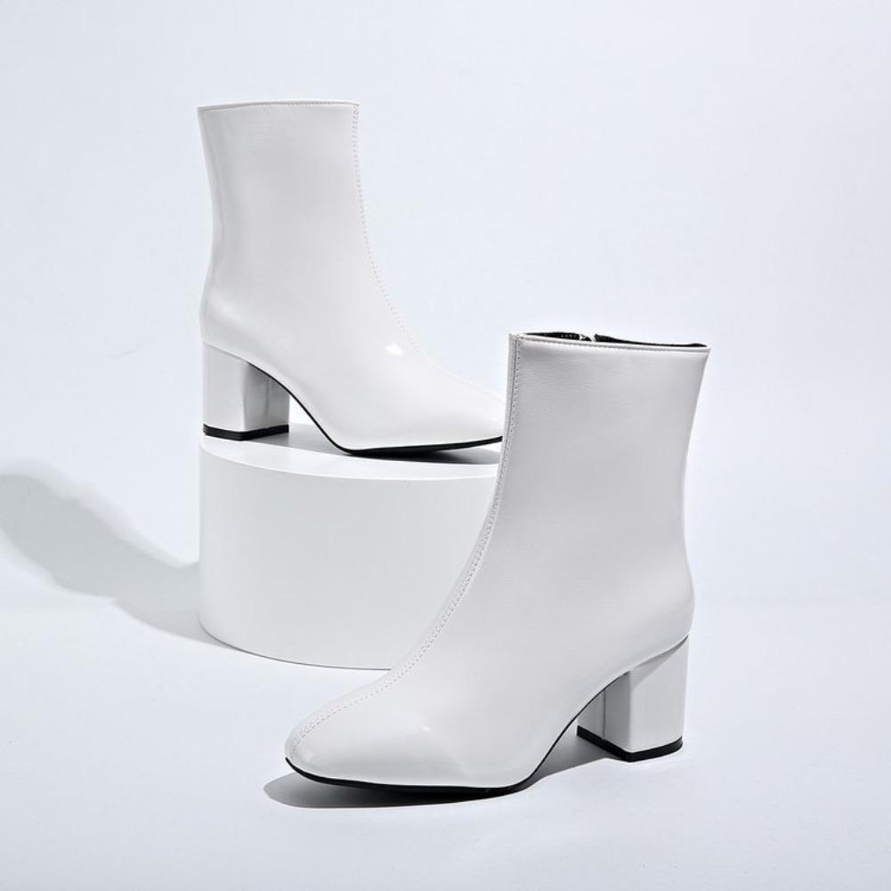 Divatos női cipők Női bokacsizmák 2024 Oldalsó cipzáras Sztreccs Közepes sarok Plusz méret Rövid csizmák Divatos női cipők 35-42