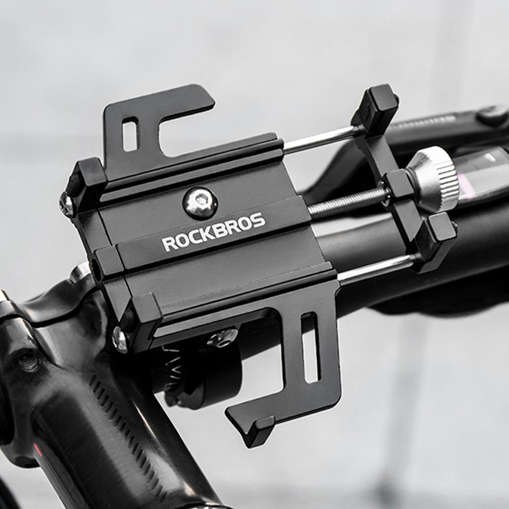 Aluminum alloy handlebar bike phone holder black