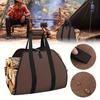 1pc Large Capacity Portable Wood Storage Bag, Oxford Fabric Firewood Bag for Outdoor Camping Hiking BBQ, Durable PVC Material