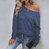 Women's T-Shirt Vintage Floral Print Round Neck Loose Long Sleeve Mid-Length Thumb Leak Top