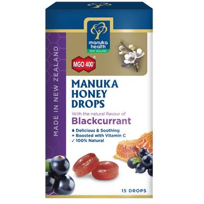 Manuka Health Krople z miodu Manuka Czarna porzeczka 15 kropli 65g
