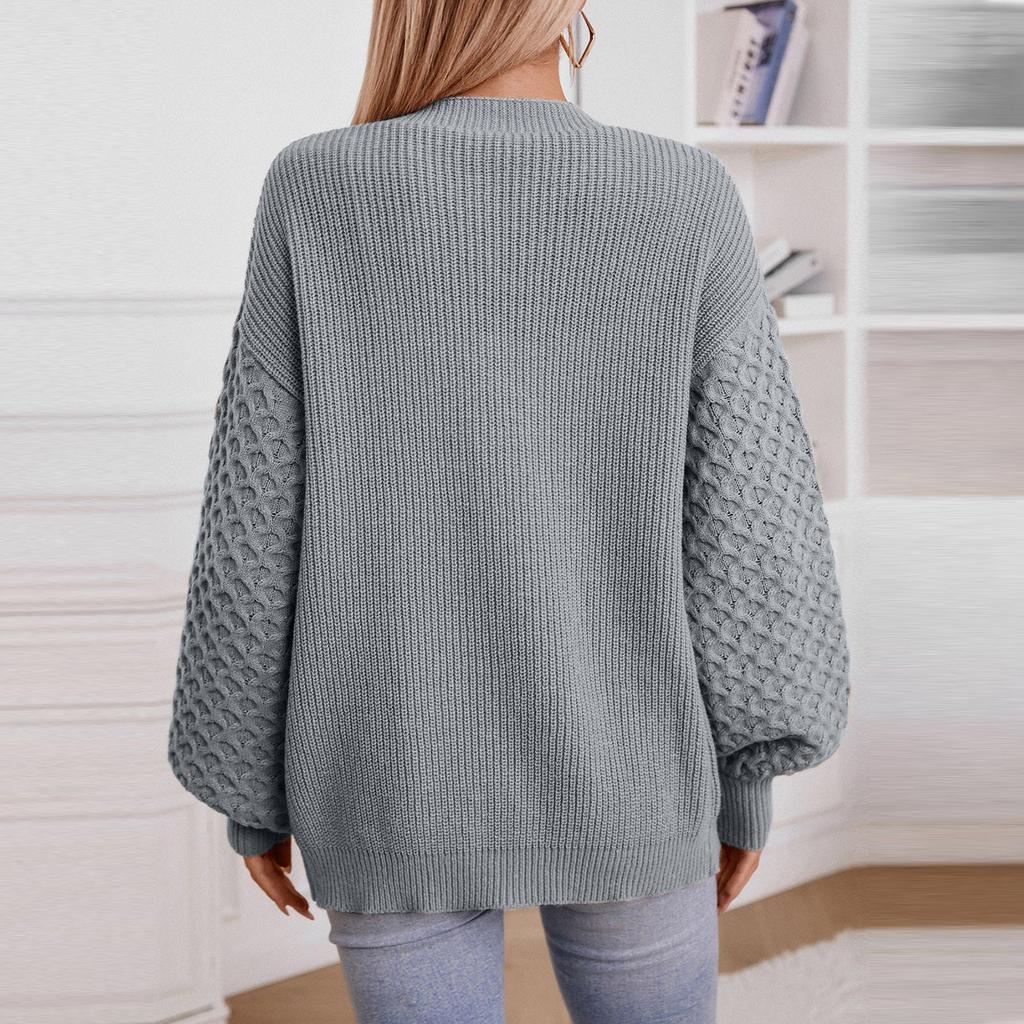 Nový podzimní a zimní dámský pletený kardigan, podzimní a zimní retro volný svetr s dlouhým rukávem