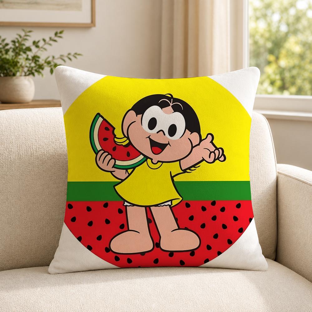 Character MMagali Cartoon Cushion Cover Soft Short Plush SkinFriendly Cushion Case for MultiScene Use