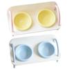 Ceramic Cat Food Water Bowl Double Bowls Pet Food Dispenser Cat Feeding Station  Wet Dry Food