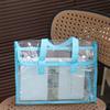 Large Capacity Test Paper Storage Bag PVC Durable Transparent Exam Bag Office Supplies Transparent Handheld File Folder