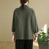 Plus Size Spring/Autumn Loose Casual Jacket for Middle-Aged Women