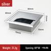 Square Bristle Wire Grommet Cover, Imitation Aluminum, ABS Plastic Cable Hole Cover for Desk & Conference Table Cable Management.