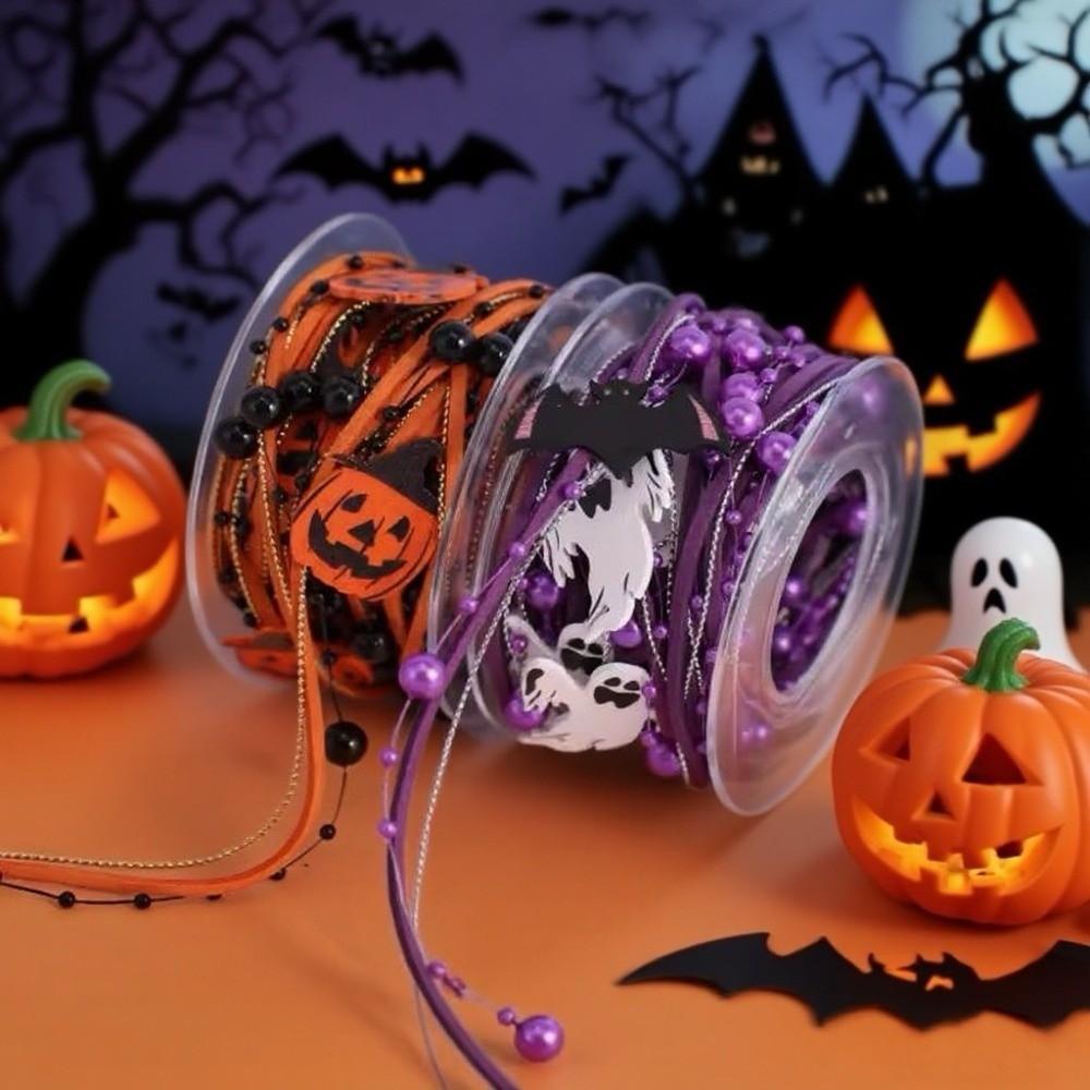 Pumpkin Halloween Packaging Gift Box Ribbon Ghost DIY Ribbon Strips  Party Decor