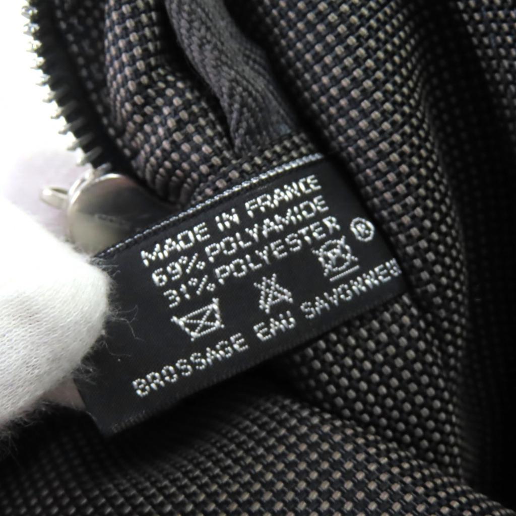 Great HERMES Tote Bag Her Line MM H Logo with Serie Buttons On Canvas Gray Women Used