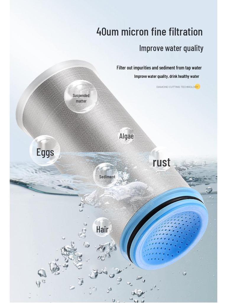 Household Water Filter for Faucets, Showers, and Washing Machines