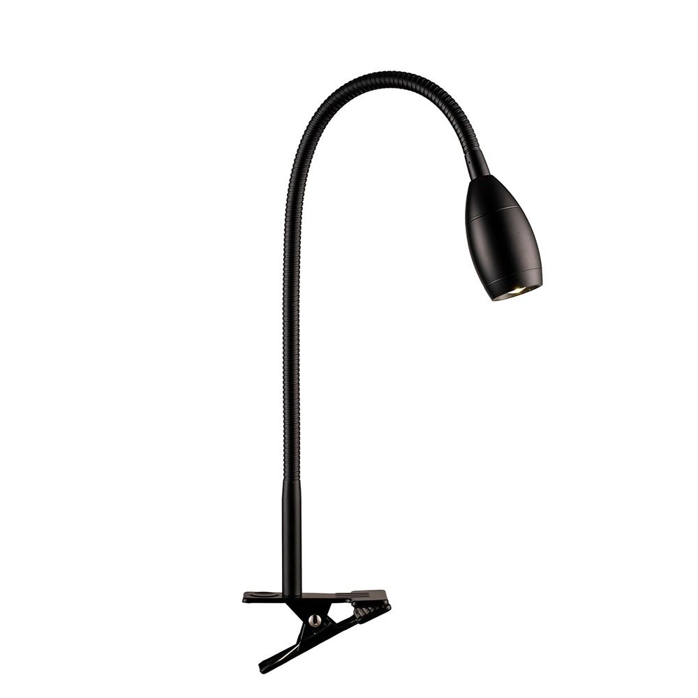 

Metal Clamp Book Light Flexible Gooseneck Spotlight Reading Light Clip-on Table Lamp Reading чорний