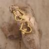 18K Gold-Plated Geometric Hammered Stainless Steel Stud Earrings