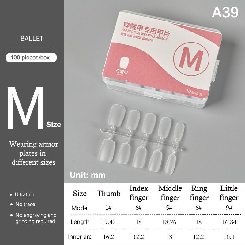 100Pcs/Box Matte Fake Nails No Polishing Press On False Nails Medium Short Design High Matt Soft Gel Nail Tips For Extension