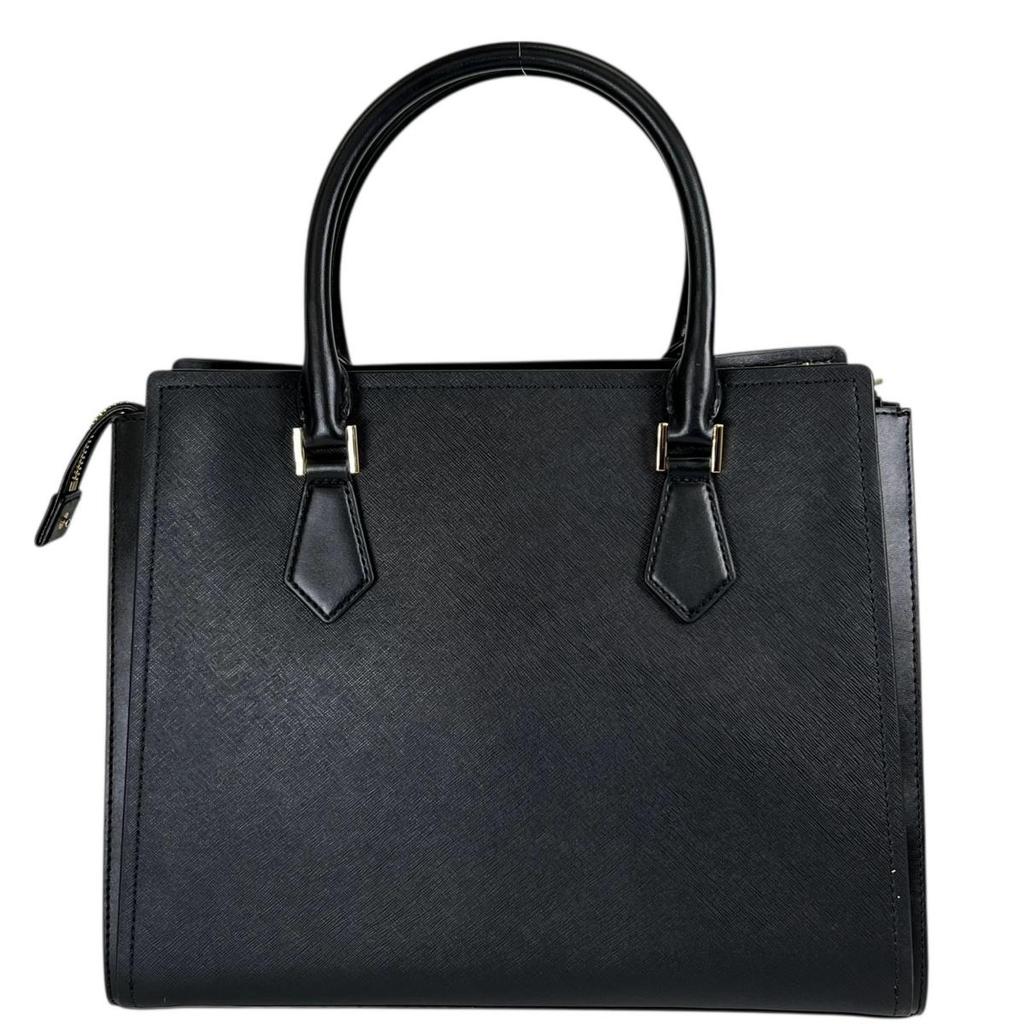 Michael Kors Satchel Shoulder Bag Handbag Leather Black Women 35T0GWXS3L Used