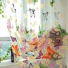 1PC Tulle Curtain For Bedroom Kitchen Kids Room Decoration Louver Window Treatments Romantic Butterfly Pattern Sheer Drape