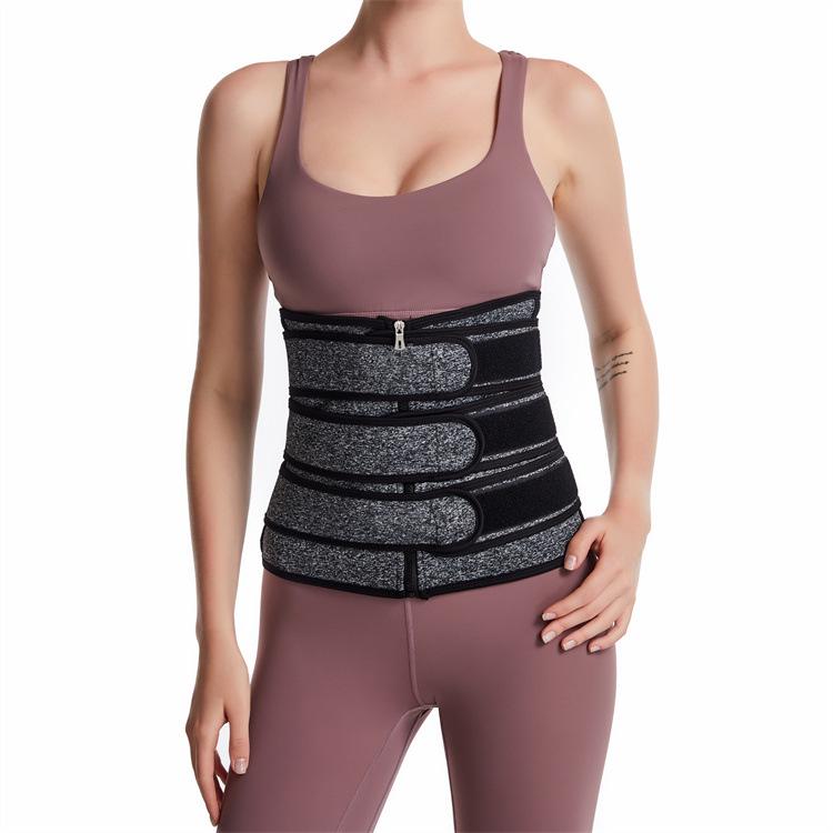 Zipper Waist Trainer & Yoga Bodysuit with Sweat Abdominal Belt for Fitness & Waist Shaping