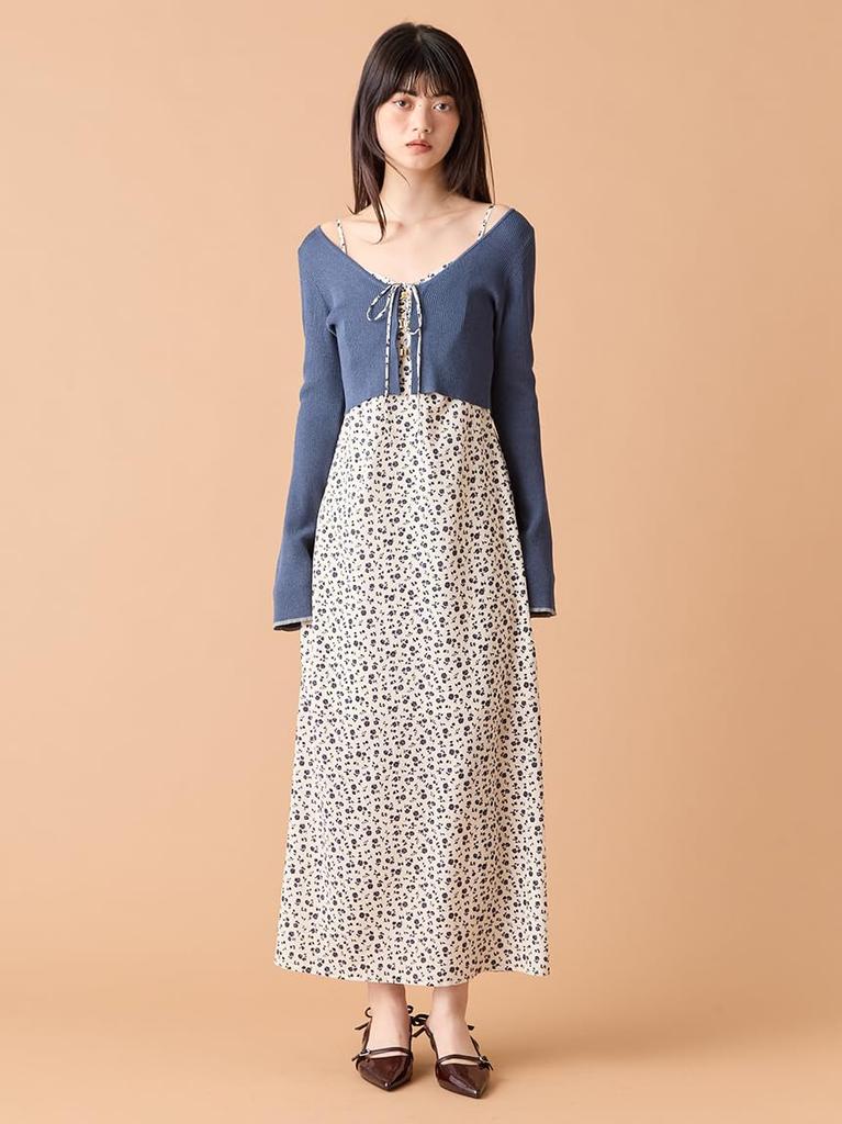 Knit Cardigan Cami Dress LWFO254101NVY1