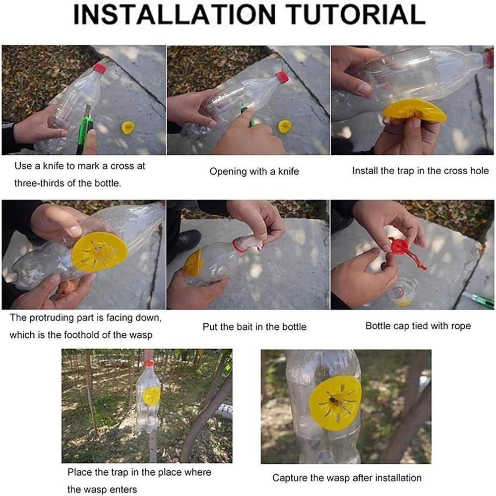 Bee Funnel Plastic Flower Shaped Mini Bee Funnel Wasps Funnel Garden Beekeeping Tools Reusable Wasp Traps