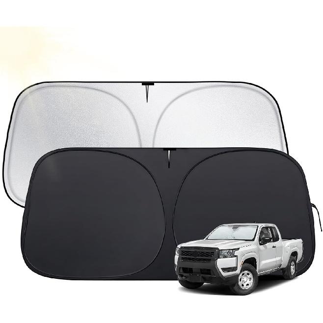 Windshield Sun Shade for Toyota Tacoma 2016-2025,  Fit Car Sun Shades with 420D Fabric & Foldable Memory Steel Wire, Sunshade for Car Windshield