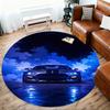 1PC Racing car Round Chair mat Area Rug - Non-Slip, Floor Mat for Office, Bedroom, home decor Christmas Gift c0528101