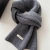 Scarf For Men And Women Solid Color Design Knit Winter Accessory