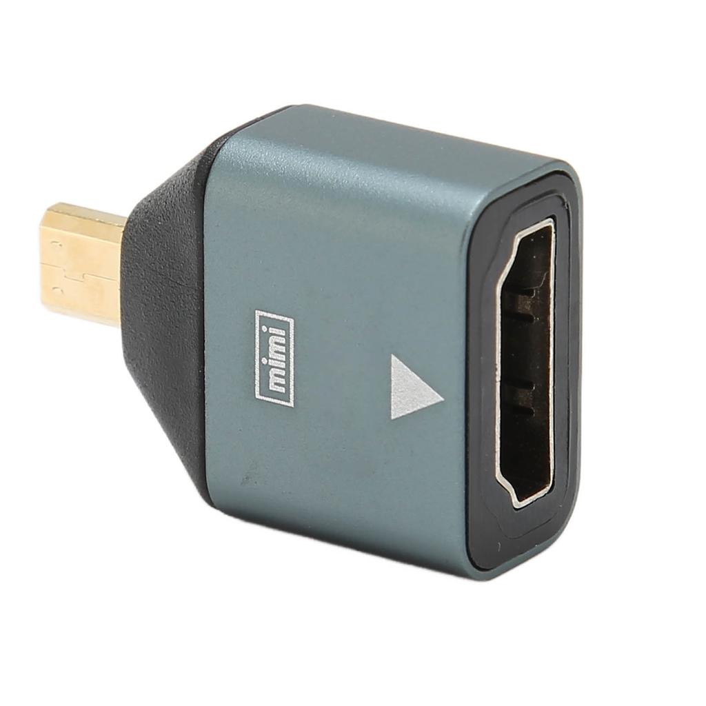 HD Female to Micro HD Adapter Aluminum Alloy Plug and Play 4K Supported Micro HD to HD Converter for Laptop Desktop