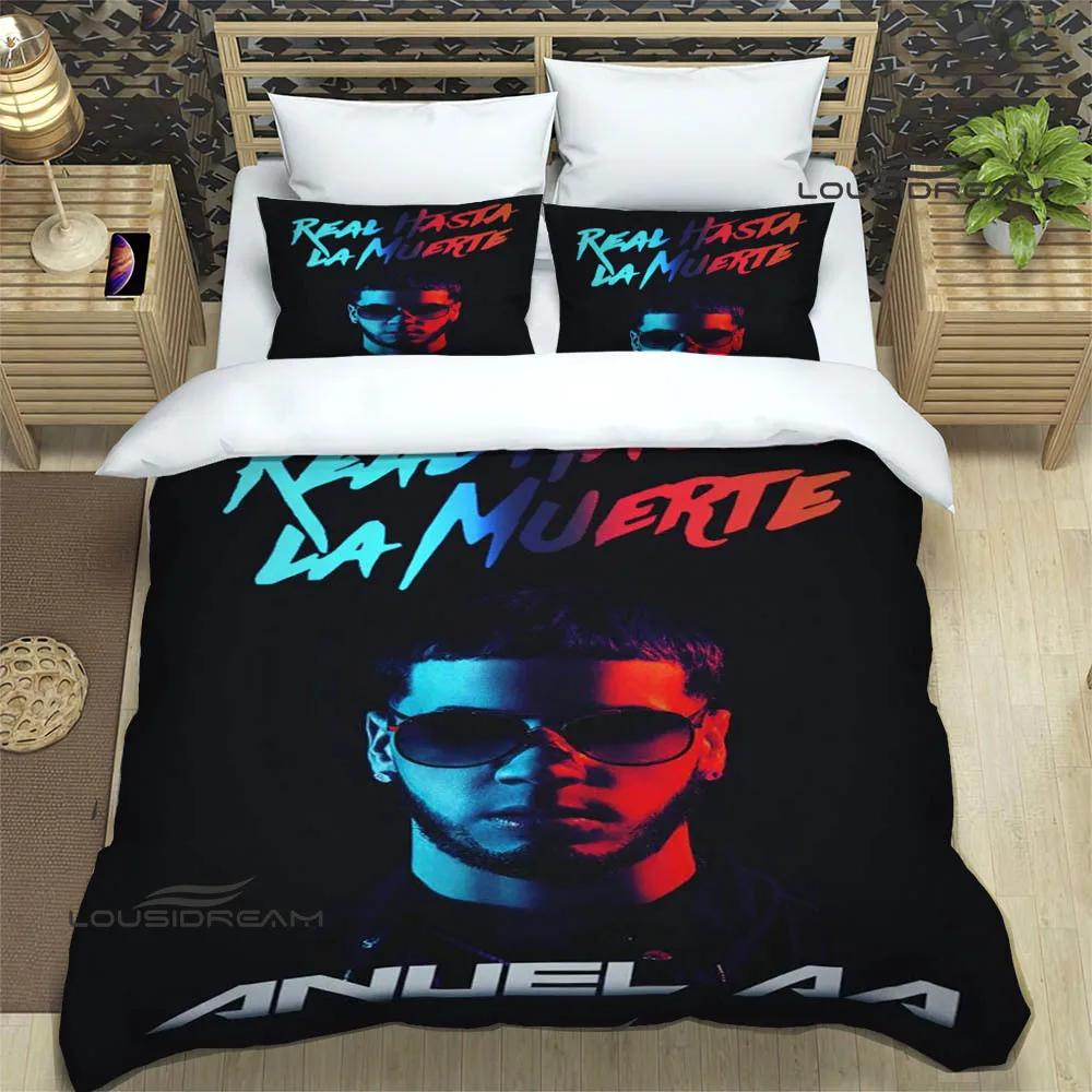 Rapper Anuel AA Printed Bedding Sets Exquisite Bed Supplies Set Duvet Cover Bed Comforter Set Bedding Set Luxury Birthday Gift