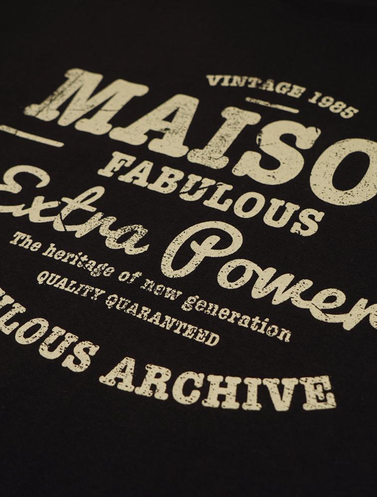 LA MAISON STUDIO Unisex Maison Vintage Logo Regular Short Sleeve T-Shirt Black (Fcf2Ts411M)