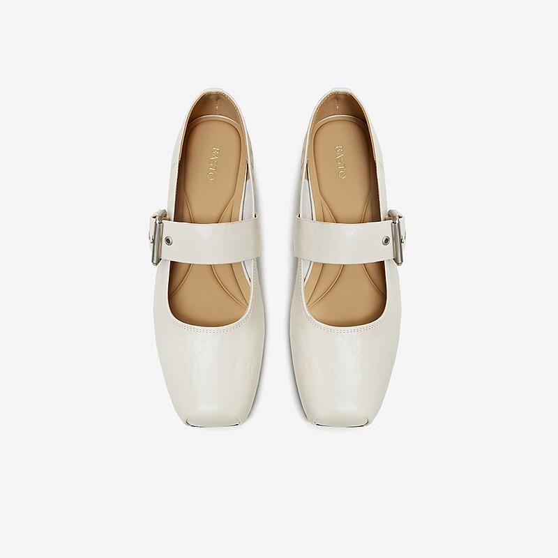 BASTO Lambskin Mary Jane Shoes Women's Small Leather Shoes