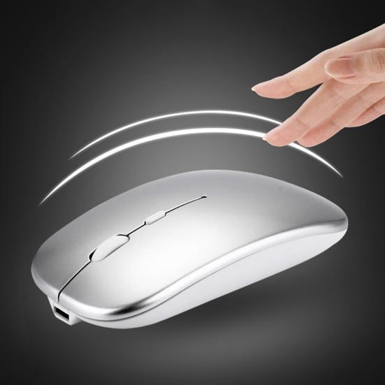 Universal Ultra-thin Rechargeable Mute Wireless Mouse for Notebook Computer PC