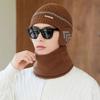 Thickened Velvet Men Beanie Hat Soft Beanies Knitted Hat Outdoor Cap and Scarf Set  Boys Girls