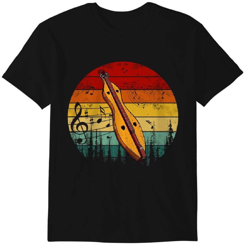 

Dulcimer Lovers Guitar Retro Design Dulcimer Funny T-Shirt T-Shirts Classic T-shirt 4XL