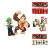 Sześcioelementowy zestaw figurek akcji Super Mario Bros z Luigi, Yoshi i grzybami kolekcjonerskimi dla dzieci