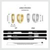 Aifle Daily Contrast Color Double Ring Earrings - S925 Sterling Silver Plated Platinum Jewelry for Women