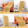 Knitted Throw Blanket Soft Cozy for Couch Yellow Living Room Home Decor Outdoor Lightweight Blanket with Tassels Warm Woven