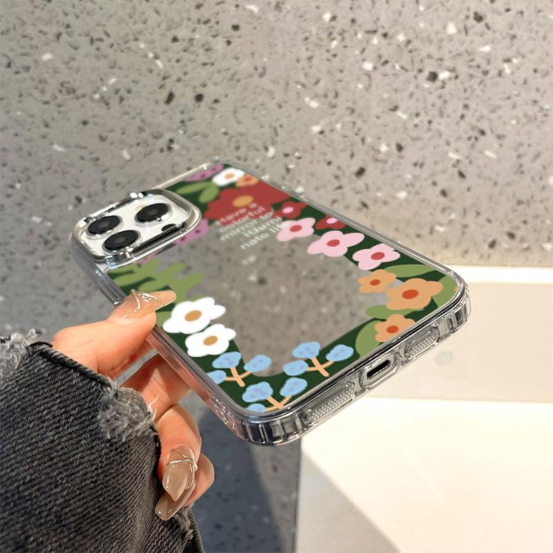 Mobile Phone Cases for iPhone 11 13 XR 15 Pro Max 12 14 Pro Max Case iPhone 16 XS Max Mirror Protective Case Mirror Exquisite Cartoon Waterproof