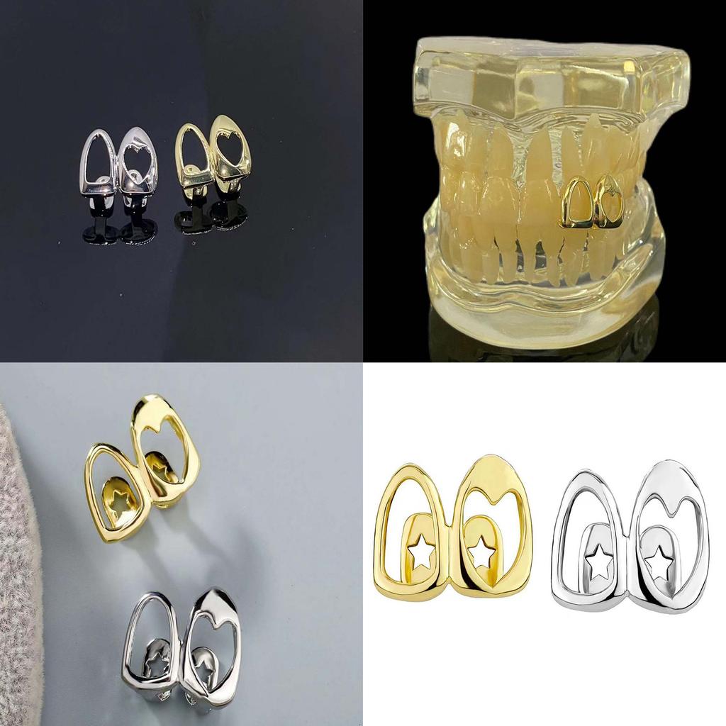Multipurpose Copper Plated Openwork Heart Designs Grillzs Fashion Accessory for Trendy Generation Stylish Outfits