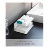 Yamazaki Jitsugyo 10092 Amenity Storage 2 Tiers White W25 x D16 x H11cm Tower Amenity Holder Amenity Tray
