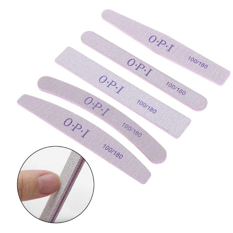 PrettyClaw | 50pc Professional Nail File 80/80 Grit Zebra Acrylic Nail Files Plastic Center Double Sided Zebra Emery Board Nails Washable 7 Inch Nail F