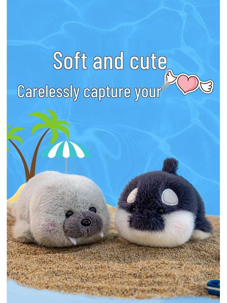 Chubby Animal Plush Toy Doll - Whale, Dolphin, and Fawn - Trendy Birthday Gift