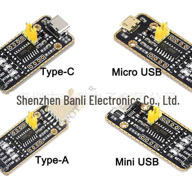 CH343 USB to UART Serial Module with Micro, Mini, Type-A, Type-C Interfaces