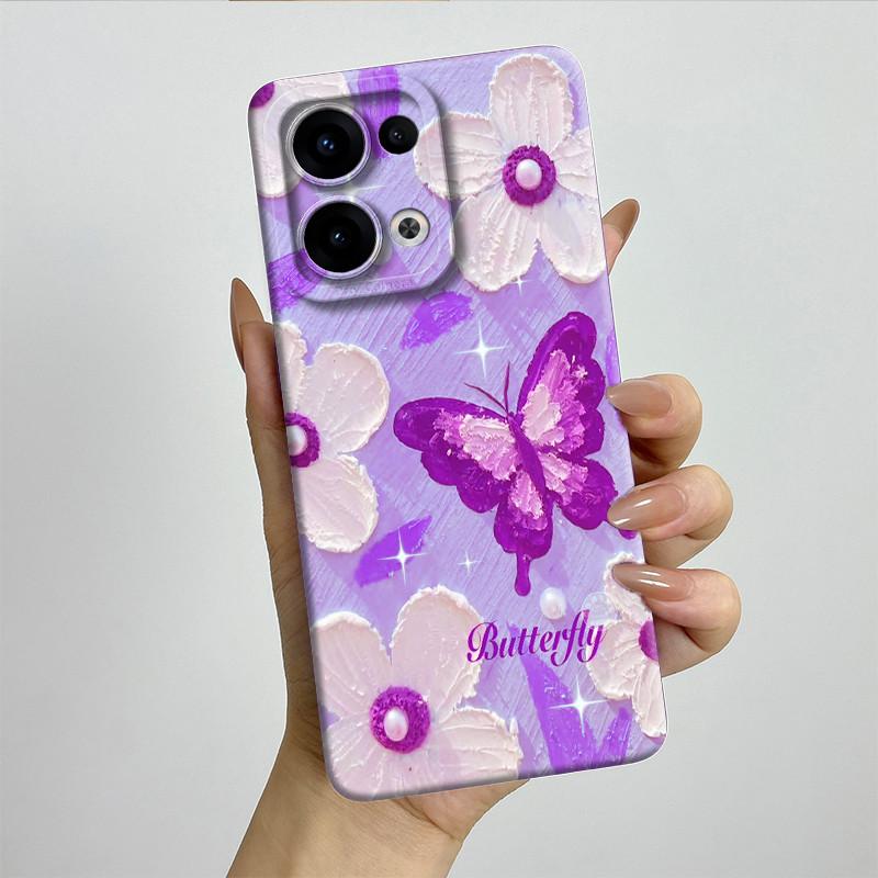 For OPPO Reno 13 CPH2689 Reno13 Phone Case Soft Silicone Funda Sweet Painted Fashion Cartoon Bumper Coque Printed Back Cover
