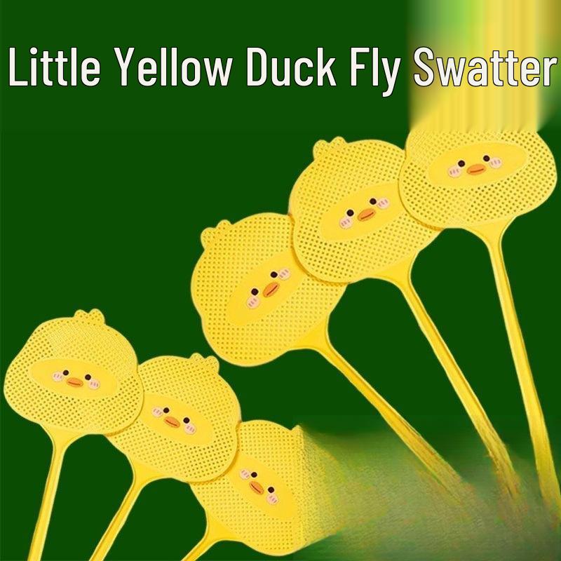 Durable Cartoon Fly Swatter with Extended Handle - Large, Unbreakable Plastic for Home Use