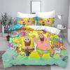 Yellow Square Sponge Anime Cartoon Duvet Cover Single/Double/Queen/King  Pillowcase Set Adult Bedroom Children Comforter Bedding