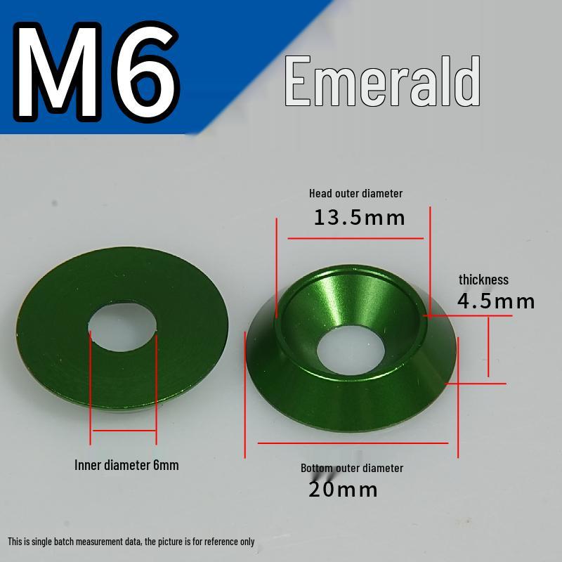 Eloxierte Aluminiumlegierung Senk-Präge-Flachscheibe