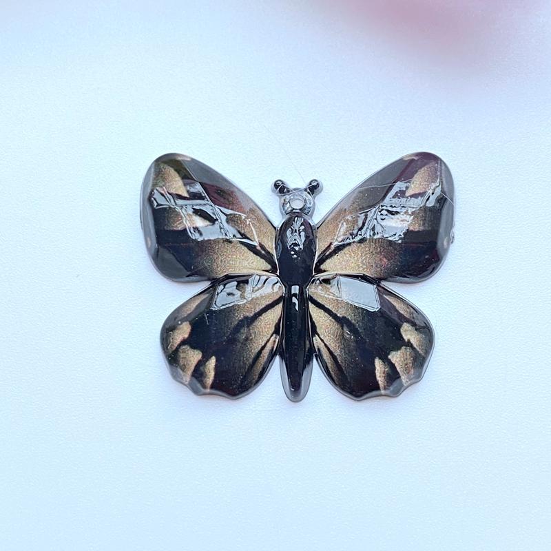 10pcs New Cute Acrylic Mini Butterfly Pattern Flat Back Cabochon Scrapbook Kawaii DIY Embellishments Accessories Home Decor