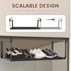 Adjustable Shoe Rack Hanging Under Cabinets Clothes Shoe Storage Shelf Expandable Household Retractable Organizer